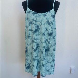 Blue tie dye swim coverup dress VS Pink Large